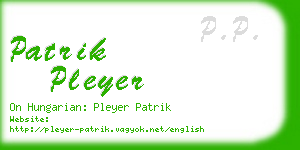 patrik pleyer business card